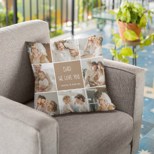 コラージュ写真パパ私たちは愛あなた幸せな父親日 アウトドアクッション