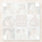 コラージュ写真パパ私たちは愛あなた幸せな父親日 ガラスコースター (裏面)