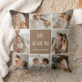 コラージュ写真パパ私たちは愛あなた幸せな父親日 クッション (ブランケット)