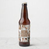 コラージュ写真パパ私たちは愛あなた幸せな父親日 ビールラベル (正面)