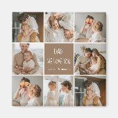 コラージュ写真パパ私たちは愛あなた幸せな父親日 マグネット (正面)