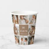 コラージュ写真パパ私たちは愛あなた幸せな父親日 紙コップ (正面)