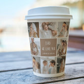 コラージュ写真パパ私たちは愛あなた幸せな父親日 紙コップ