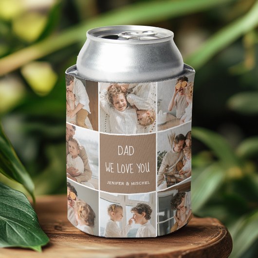コラージュ写真パパ私たちは愛あなた幸せな父親日 缶クーラー