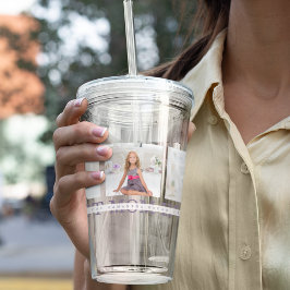 コラージュ写真パープルマ最高のマ・エバーギフト アクリルタンブラー