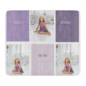 コラージュ写真パープルマ最高のマ・エバーギフト カッティングボード (正面)