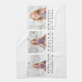 コラージュ写真パープルマ最高のマ・エバーギフト キッチンタオル (縦)