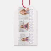 コラージュ写真パープルマ最高のマ・エバーギフト ギフトタグ (正面)