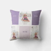 コラージュ写真パープルマ最高のマ・エバーギフト クッション (裏面)