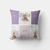コラージュ写真パープルマ最高のマ・エバーギフト クッション (正面)