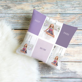 コラージュ写真パープルマ最高のマ・エバーギフト クッション