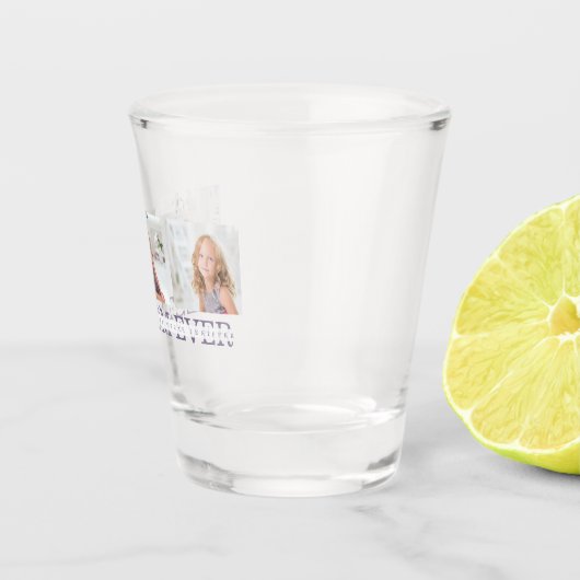 コラージュ写真パープルマ最高のマ・エバーギフト ショットグラス (右)