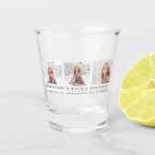 コラージュ写真パープルマ最高のマ・エバーギフト ショットグラス (正面)