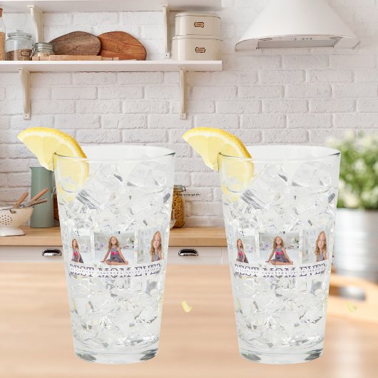 コラージュ写真パープルマ最高のマ・エバーギフト タンブラーグラス