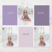 コラージュ写真パープルマ最高のマ・エバーギフト ビールラベル (シングルラベル)