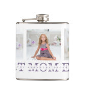 コラージュ写真パープルマ最高のマ・エバーギフト フラスク (正面)