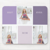 コラージュ写真パープルマ最高のマ・エバーギフト マウスパッド (正面)