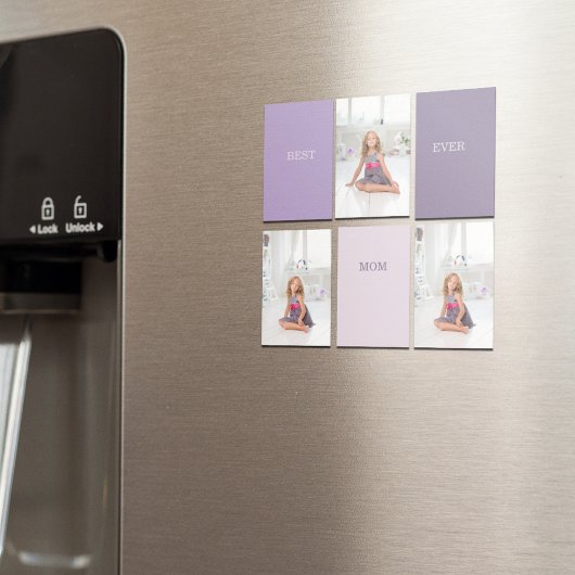 コラージュ写真パープルマ最高のマ・エバーギフト マグネット