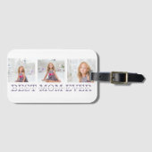 コラージュ写真パープルマ最高のマ・エバーギフト ラゲッジタグ (正面横)