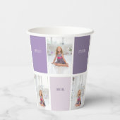 コラージュ写真パープルマ最高のマ・エバーギフト 紙コップ (裏面)
