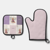 コラージュ写真パープルマ最高のマ・エバーギフト 鍋つかみ&鍋敷きセット (正面)