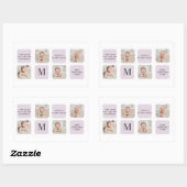 コラージュ写真パープルマ最高のマ・エバーギフト 長方形シール (シート)