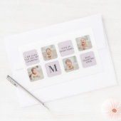 コラージュ写真パープルマ最高のマ・エバーギフト 長方形シール (封筒)