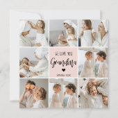 コラージュ写真ピンク私たちはあなたの祖母のギフト最高のが大好き (正面)