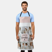 コラージュ写真ピンク私たちはあなたの祖母のギフト最高のが大好き エプロン (着用した状態)