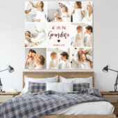 コラージュ写真ピンク私たちはあなたの祖母のギフト最高のが大好き キャンバスプリント (インサイチュ (寝室))