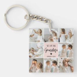 コラージュ写真ピンク私たちはあなたの祖母のギフト最高のが大好き キーホルダー