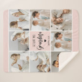 コラージュ写真ピンク私たちはあなたの祖母のギフト最高のが大好き シェルパブランケット (正面(横))