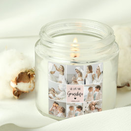 コラージュ写真ピンク私たちはあなたの祖母のギフト最高のが大好き スクエアシール