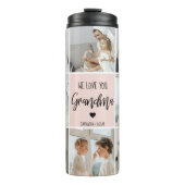 コラージュ写真ピンク私たちはあなたの祖母のギフト最高のが大好き タンブラー (正面)