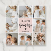 コラージュ写真ピンク私たちはあなたの祖母のギフト最高のが大好き フェイバータグ (正面)