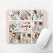 コラージュ写真ピンク私たちはあなたの祖母のギフト最高のが大好き マウスパッド (マウス)