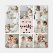 コラージュ写真ピンク私たちはあなたの祖母のギフト最高のが大好き マグネット (正面)