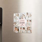 コラージュ写真ピンク私たちはあなたの祖母のギフト最高のが大好き マグネット