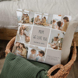 コラージュ写真ママ愛してるパーソナライズされた- クッション