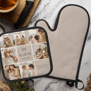 コラージュ写真ママ愛してる 鍋つかみ&鍋敷きセット