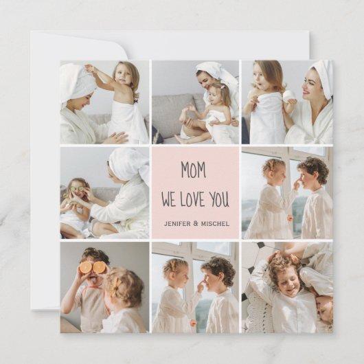 コラージュ写真ママ私たちはあなたの母最高ののギフトが大好き (正面)