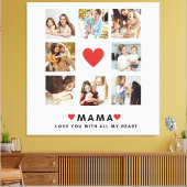 コラージュ写真ママ私たちはあなたの母最高ののギフトが大好き キャンバスプリント