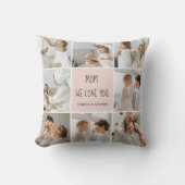 コラージュ写真ママ私たちはあなたの母最高ののギフトが大好き クッション (正面)