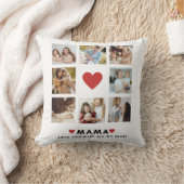 コラージュ写真ママ私たちはあなたの母最高ののギフトが大好き クッション (ブランケット)