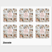 コラージュ写真ママ私たちはあなたの母最高ののギフトが大好き スクエアシール (シート)