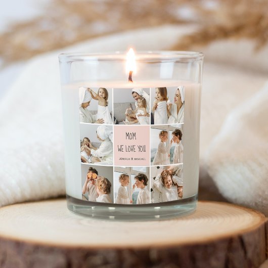 コラージュ写真ママ私たちはあなたの母最高ののギフトが大好き スクエアシール