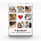 コラージュ写真ママ私たちはあなたの母最高ののギフトが大好き フォトブロック (正面)