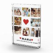 コラージュ写真ママ私たちはあなたの母最高ののギフトが大好き フォトブロック (右)