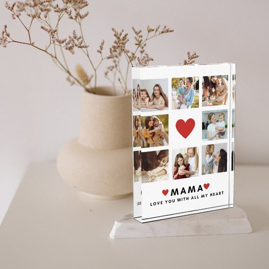 コラージュ写真ママ私たちはあなたの母最高ののギフトが大好き フォトブロック