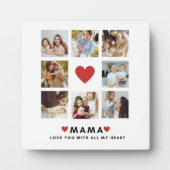 コラージュ写真ママ私たちはあなたの母最高ののギフトが大好き フォトプラーク (正面)